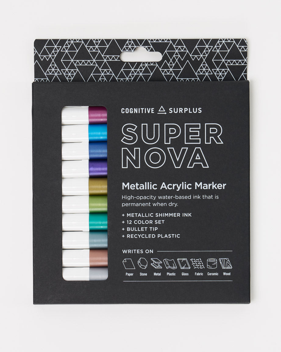 Supernova Metallic Acrylic Markers (Pack of 12) – Cognitive Surplus