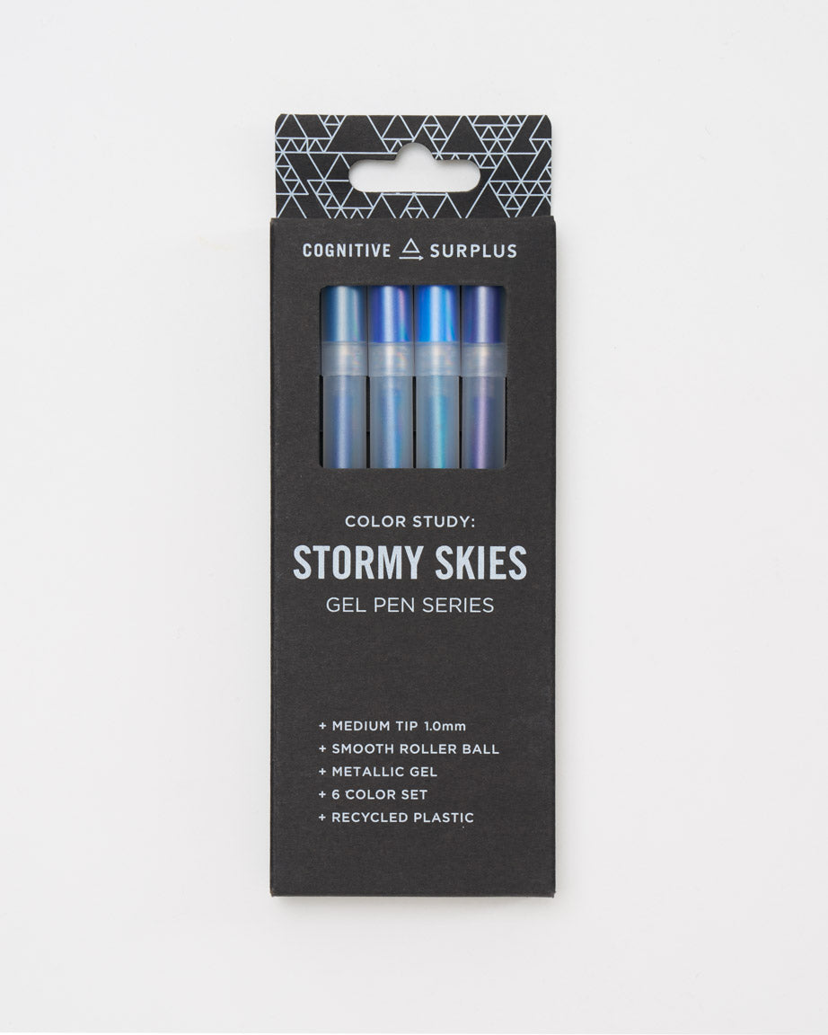 Stormy Skies Metallic Gel Pens (Pack of 6) – Cognitive Surplus