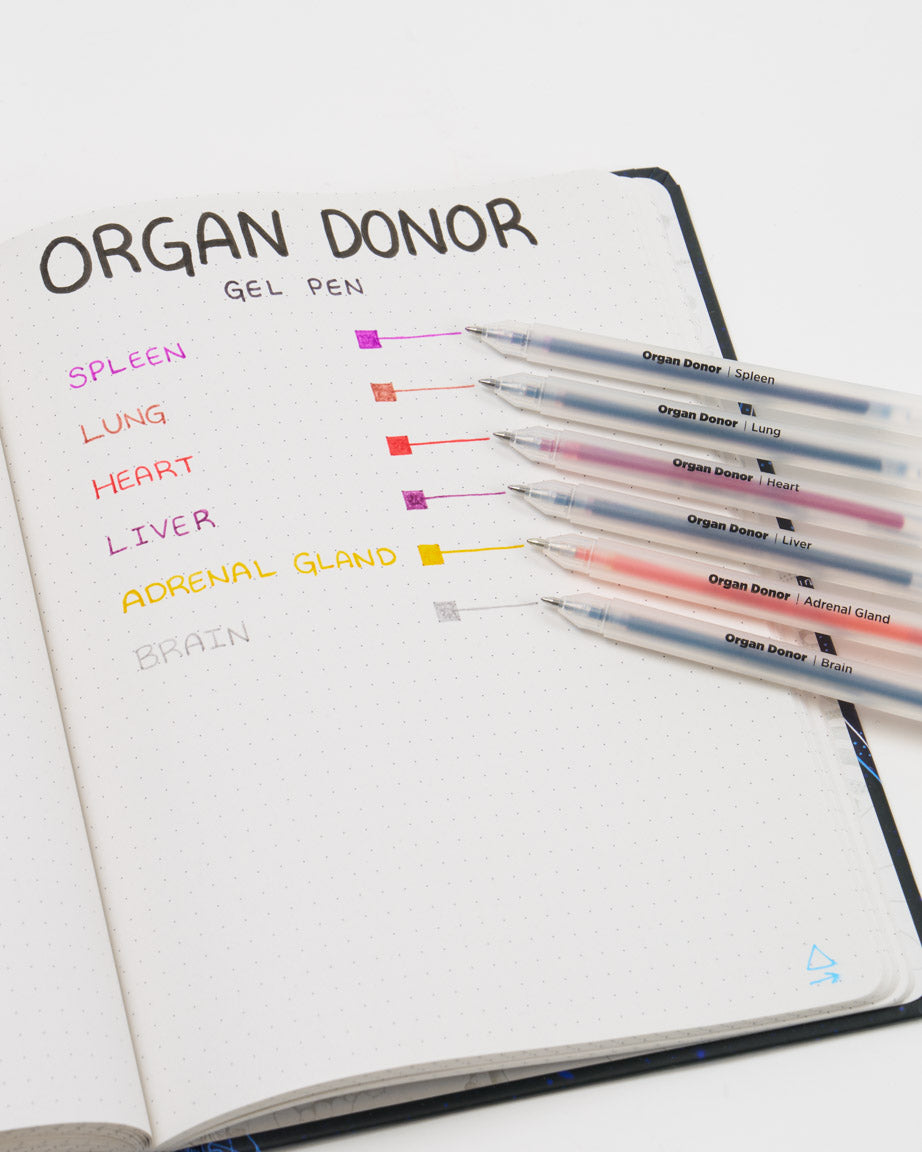 Organ Donor Gel Pens (Pack of 6)