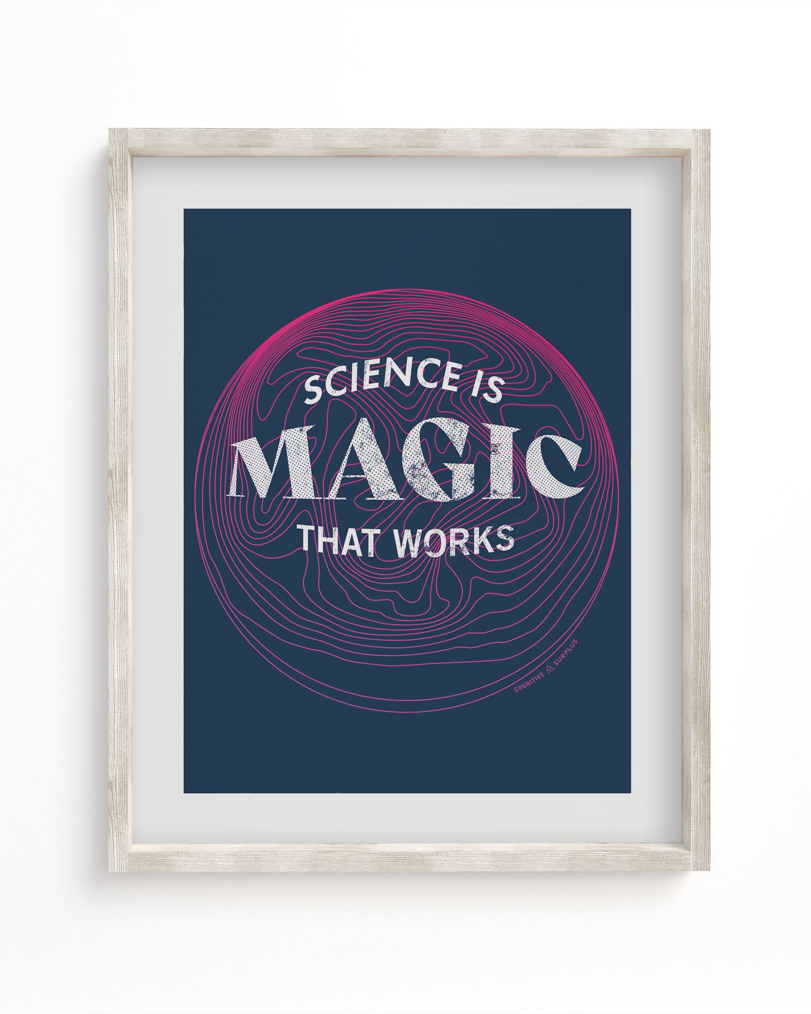 Physics It Just Works Black Circle Acrylic Print by Sarcastic P