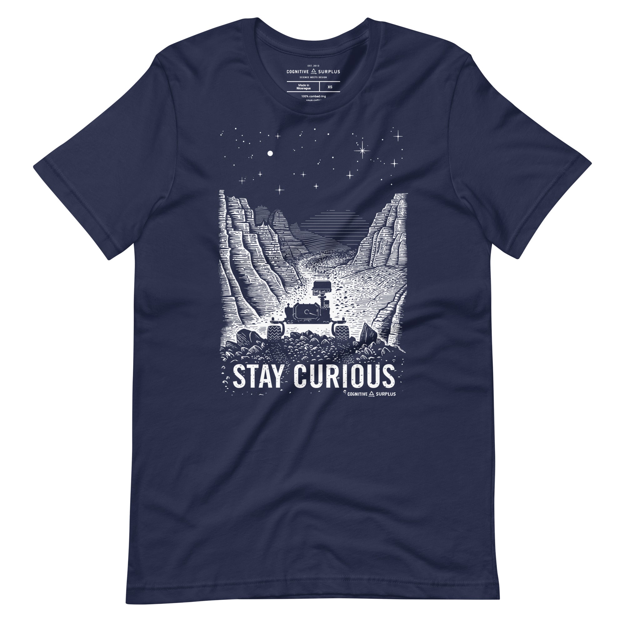 Stay Curious – Mars Rover Graphic Tee – Cognitive Surplus