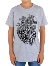 Anatomical Heart Typographic Youth Tee Shirt Cognitive Surplus