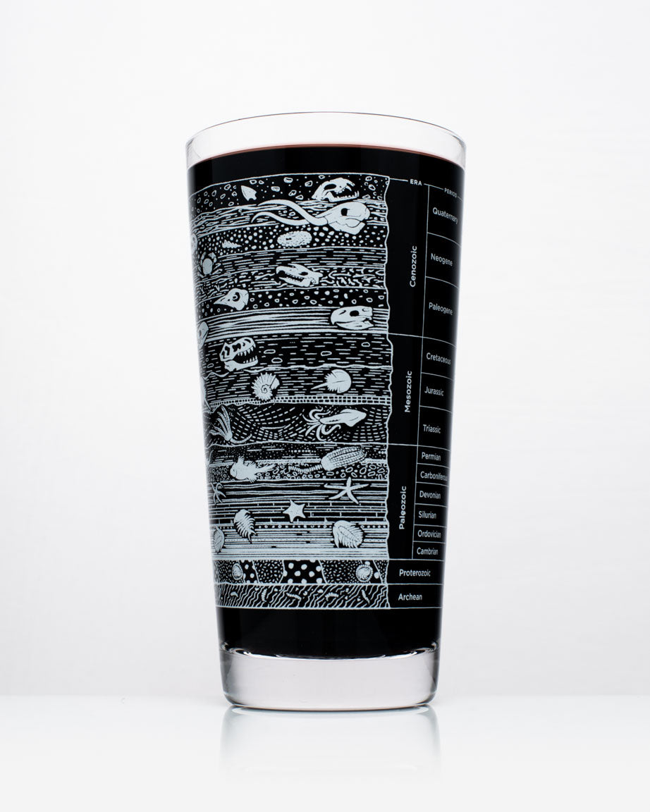 18oz Can Shaped Glass, Black Happy Things Inside printed
