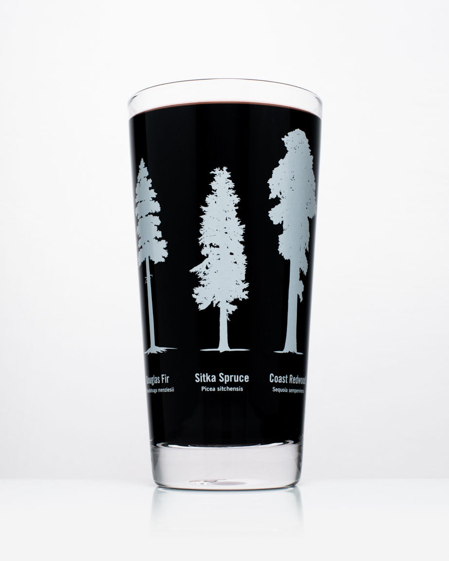 Pine Tree Forest Pint Glasses