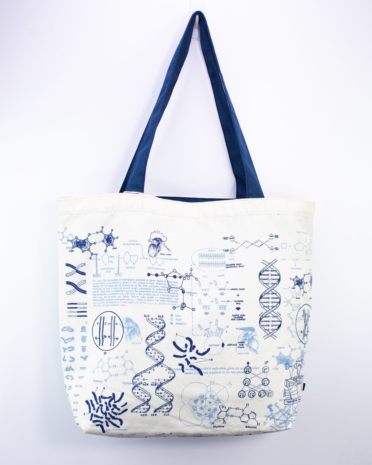 Reversible Tote Bag, Print & Solid Color