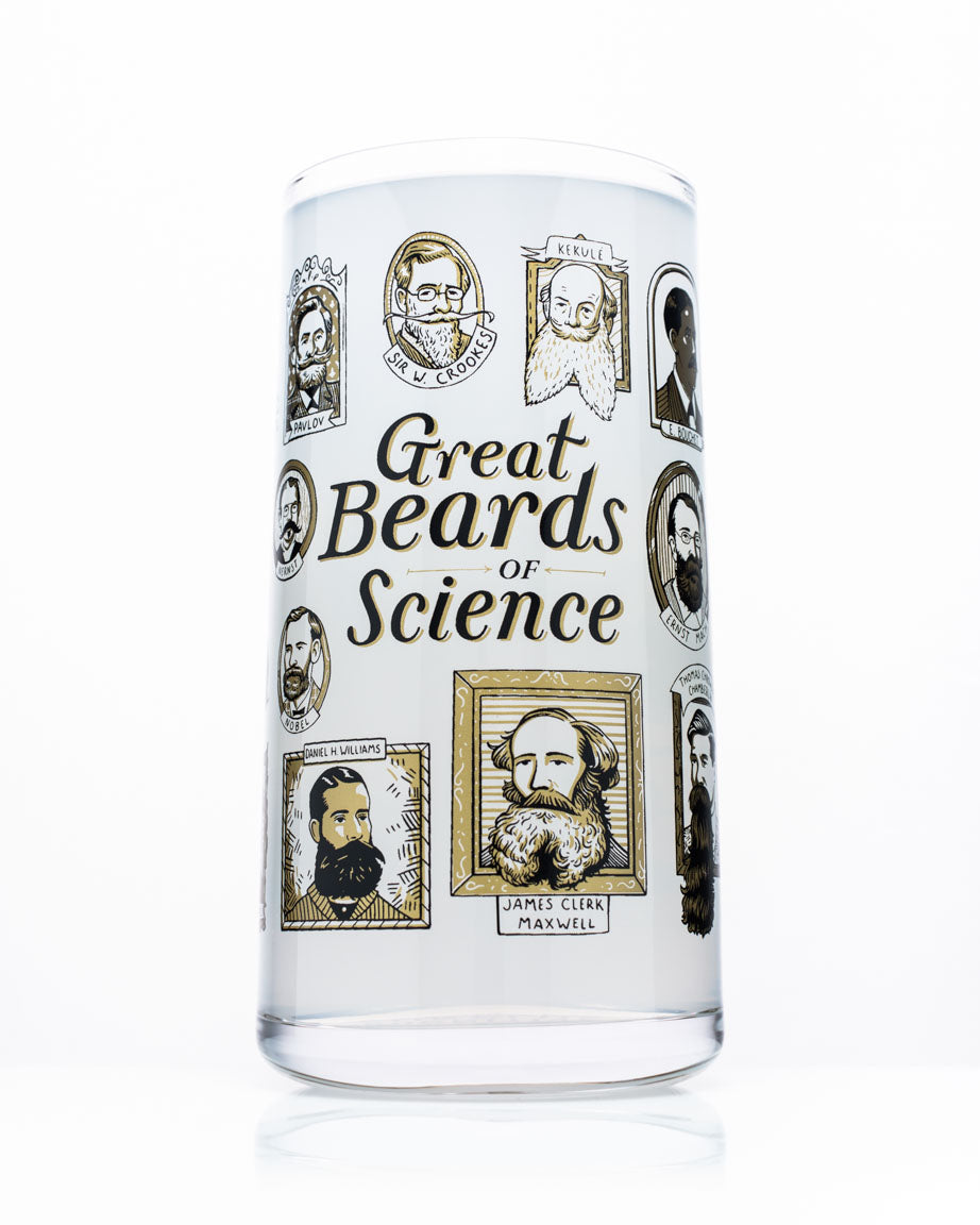 Great Beards of Science Beer Glass | Cognitive Surplus Pack of 4