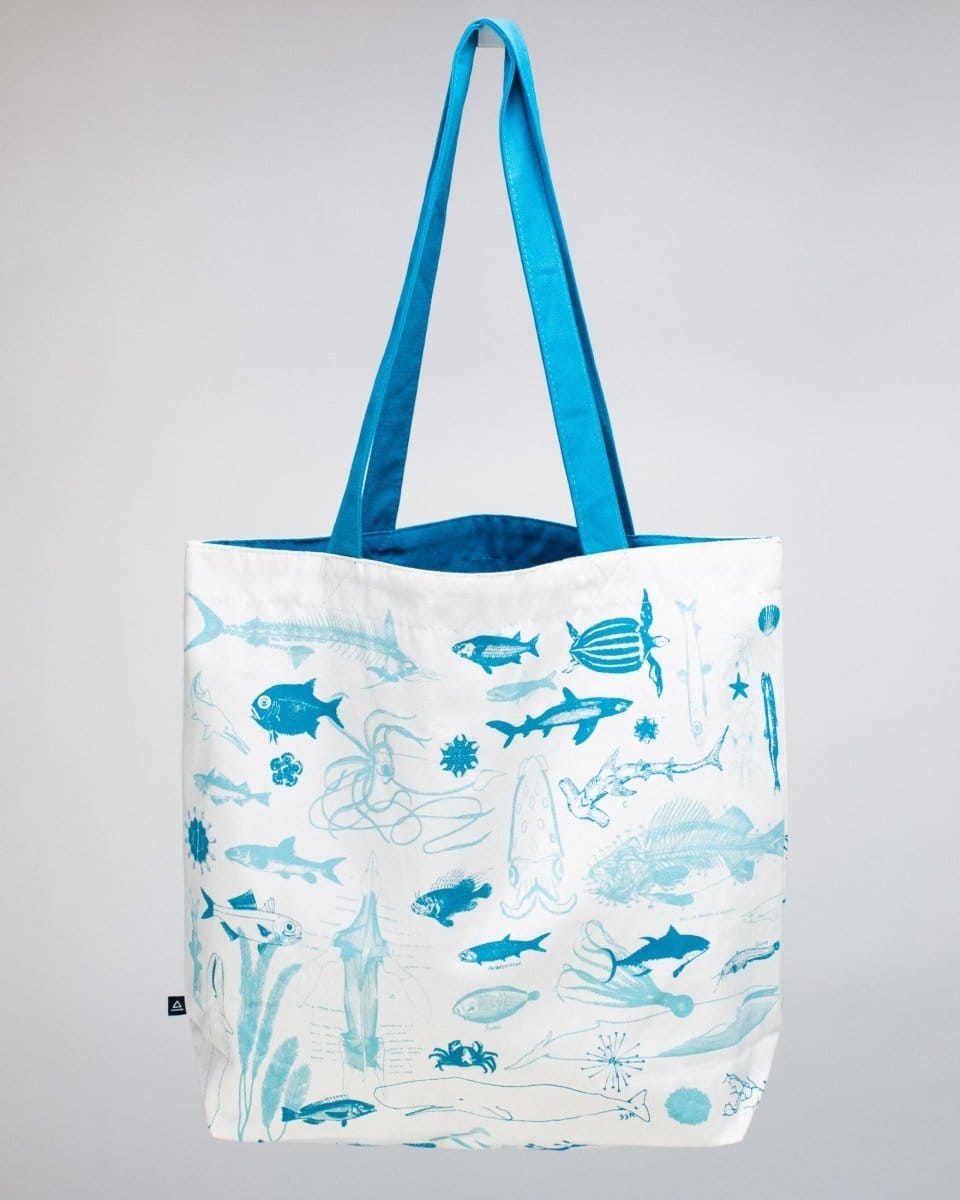 Cotton Shopping Bag - Handmade Recycled Fabric Shopper Bag