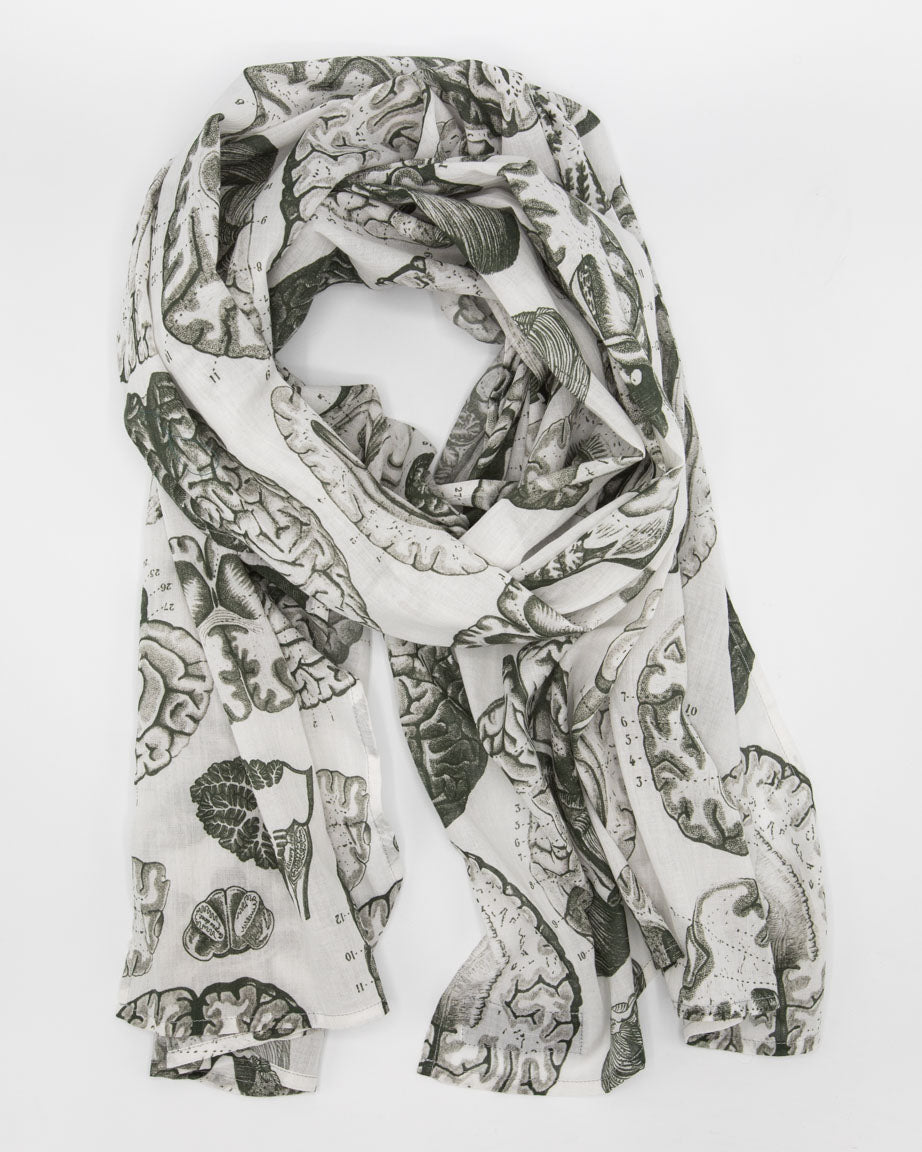 all-over skull print scarf