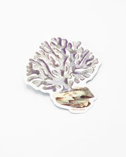A white Coral Sticker with a purple coral on it by Cognitive Surplus.
