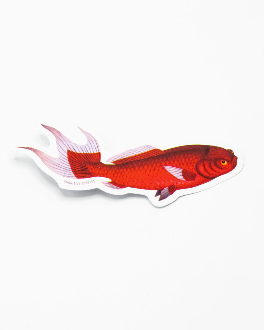 A Cognitive Surplus Red Fish Sticker.
