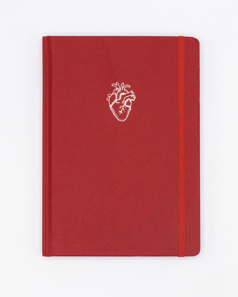 A Heart A5 Hardcover Notebook - Dotted Lines by Cognitive Surplus with a heart on it.