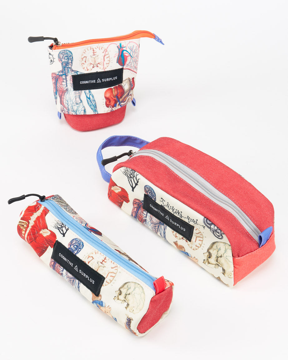 Human Anatomy Zipper Bags