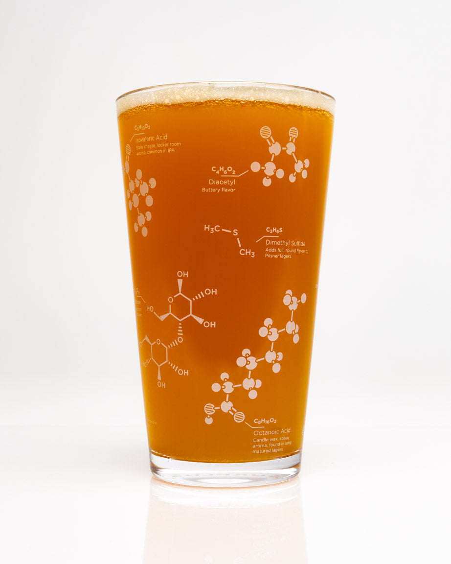 Chemistry of Beer Pint Glass (16 oz)