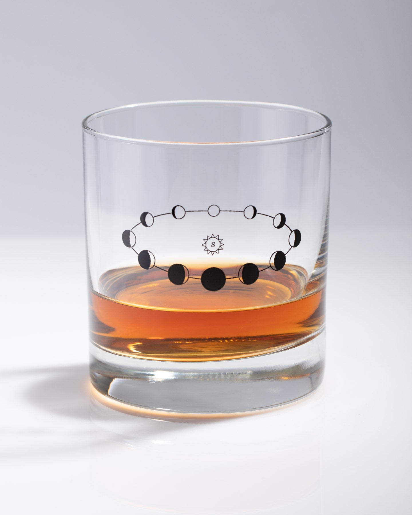 Lunar Phases Whiskey Glass