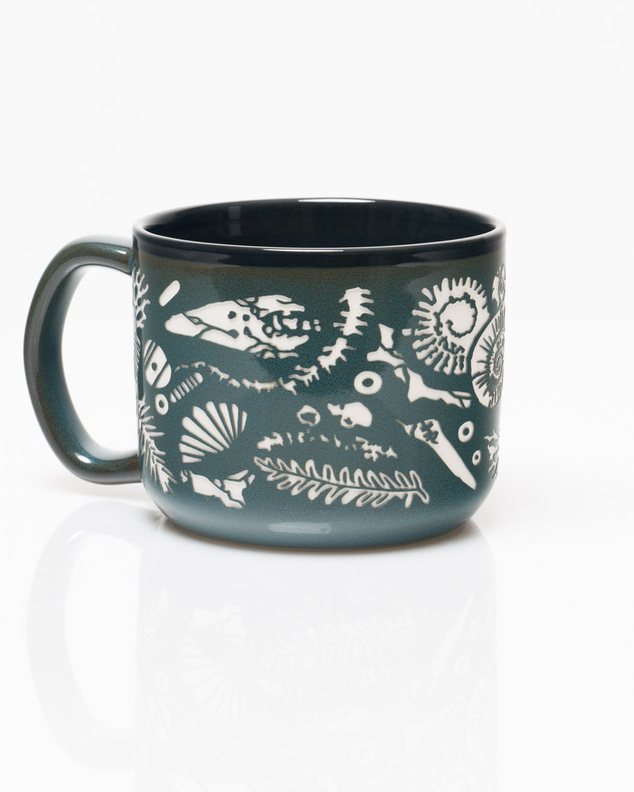Fossils Hand Carved 15 oz Ceramic Mug