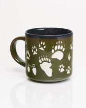 Animal Tracks Hand Carved 15 oz Ceramic Mug