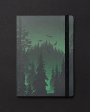 Evergreen Forest Dark Analysis A5 Softcover Notebook