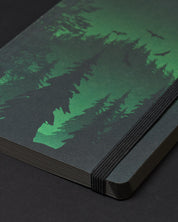 Evergreen Forest Dark Analysis A5 Softcover Notebook