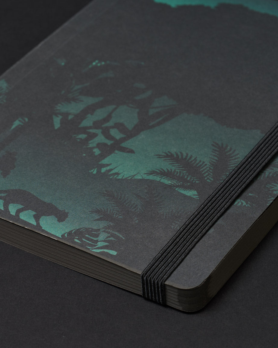 Night Jungle Dark Analysis A5 Softcover Notebook