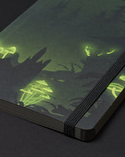 Bioluminescent Mushrooms Dark Analysis A5 Softcover Notebook