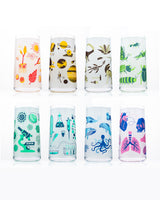 Retro Science Drinking Glassware Set of 8