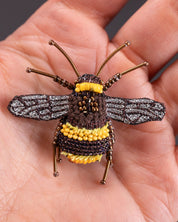 Large Earth Bumblebee Brooch Pin - Trovelore