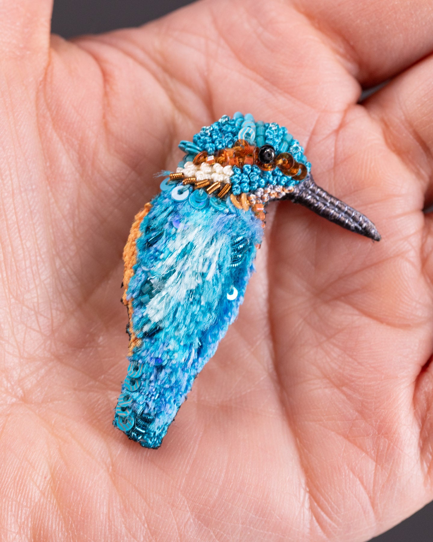 River Kingfisher Brooch Pin - Trovelore