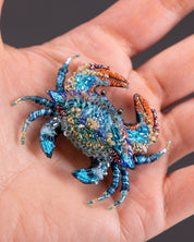 Blue Crab Brooch Pin - Trovelore