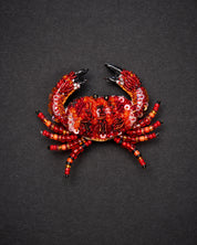 Red Rock Crab Brooch Pin - Trovelore