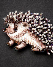 White-Breasted Hedgehog Brooch Pin - Trovelore