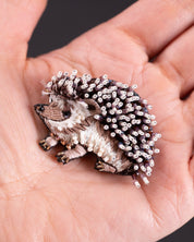 White-Breasted Hedgehog Brooch Pin - Trovelore