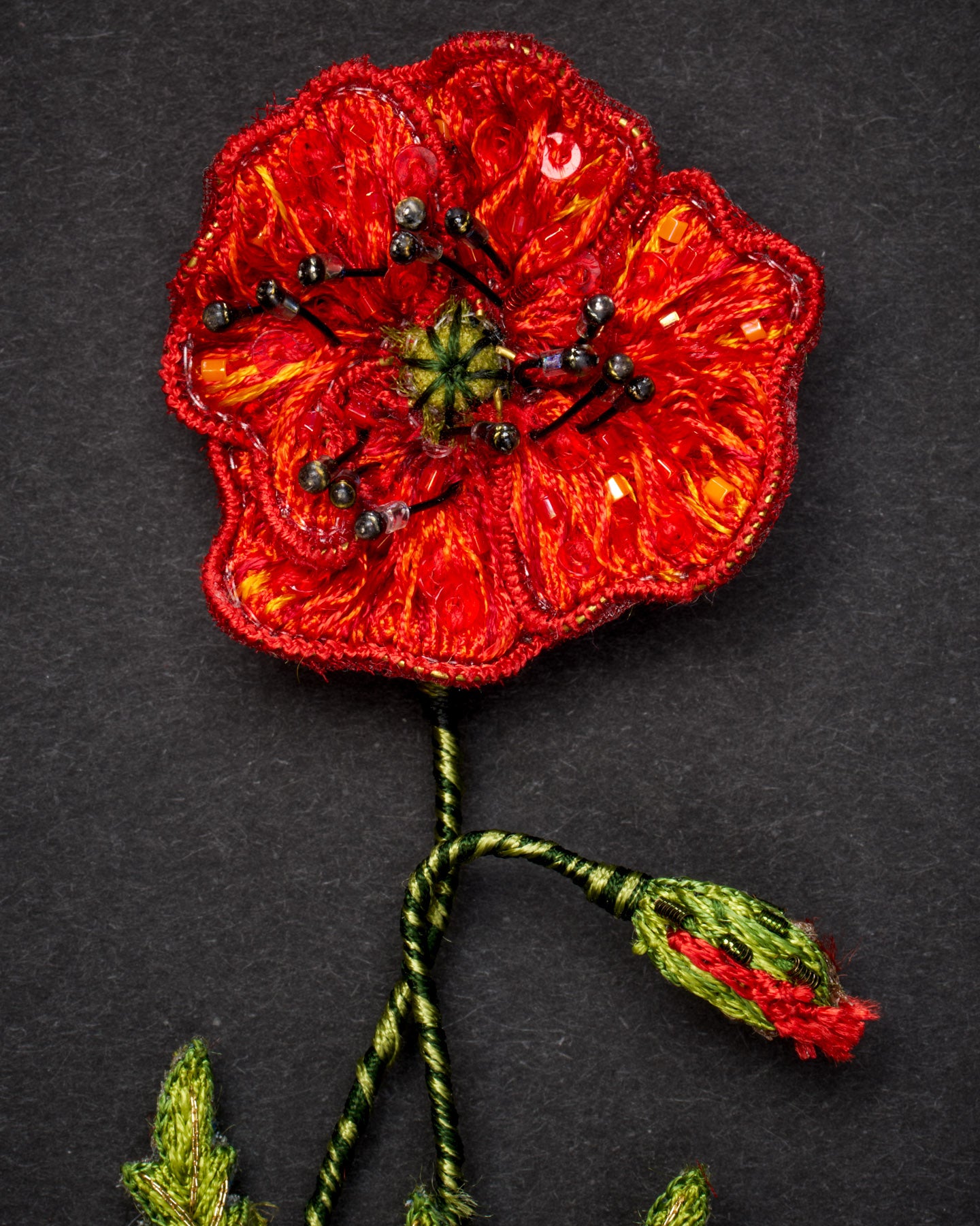 Field Poppy Brooch Pin - Trovelore