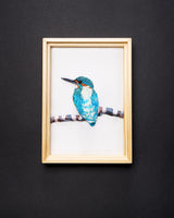 River Kingfisher Beaded Framed Art - Trovelore