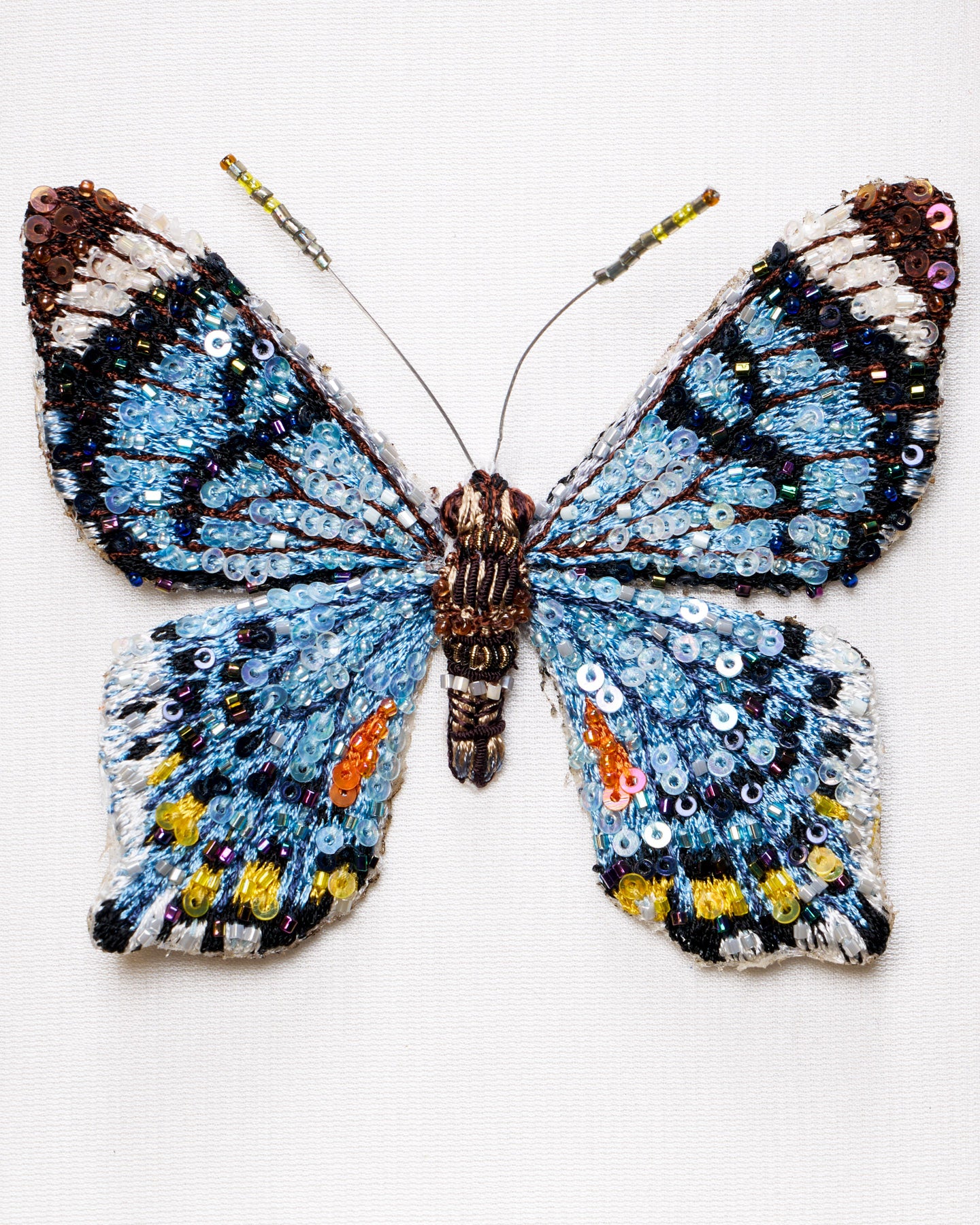 Swallowtail Butterfly Beaded Framed Art - Trovelore