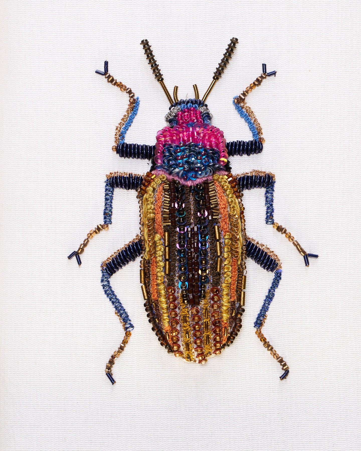 Darkling Beetle Beaded Framed Art
