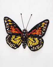 Monarch Butterfly Beaded Framed Art