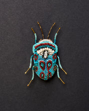 Picasso Bug Beaded Brooch Pin - Trovelore