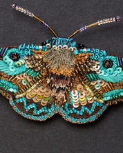 Lanipes Moth Beaded Brooch Pin