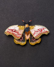 Mopane Emperor Moth Beaded Brooch Pin