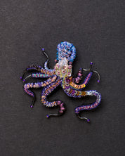 Common Octopus Beaded Brooch Pin