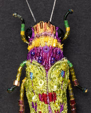 Sharpshooter Leafhopper Beaded Brooch Pin