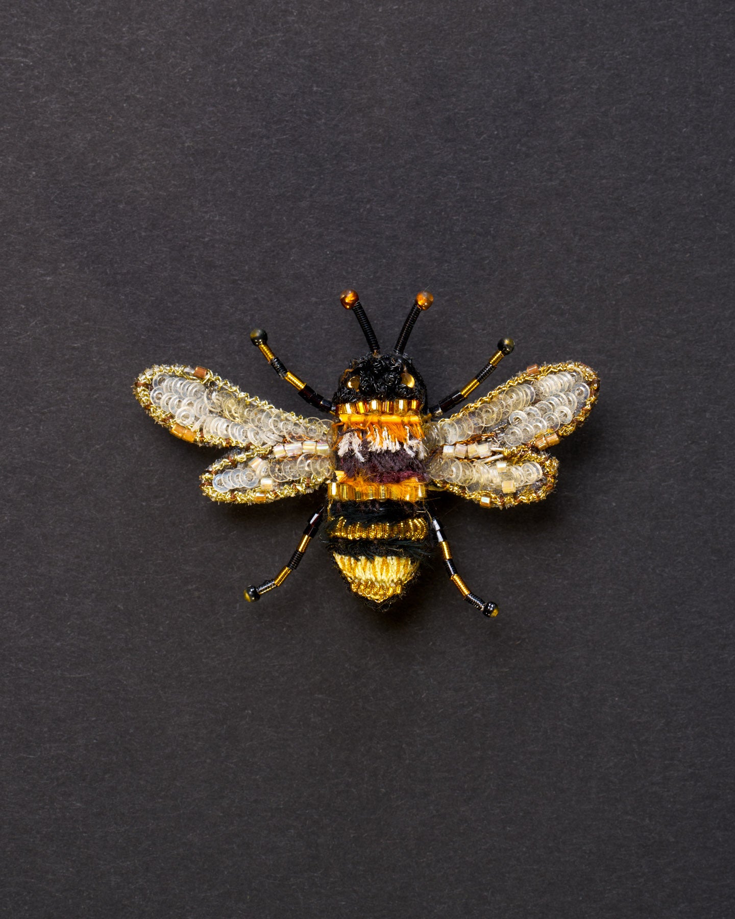 Bumble Bee Beaded Brooch Pin