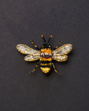 Bumble Bee Beaded Brooch Pin