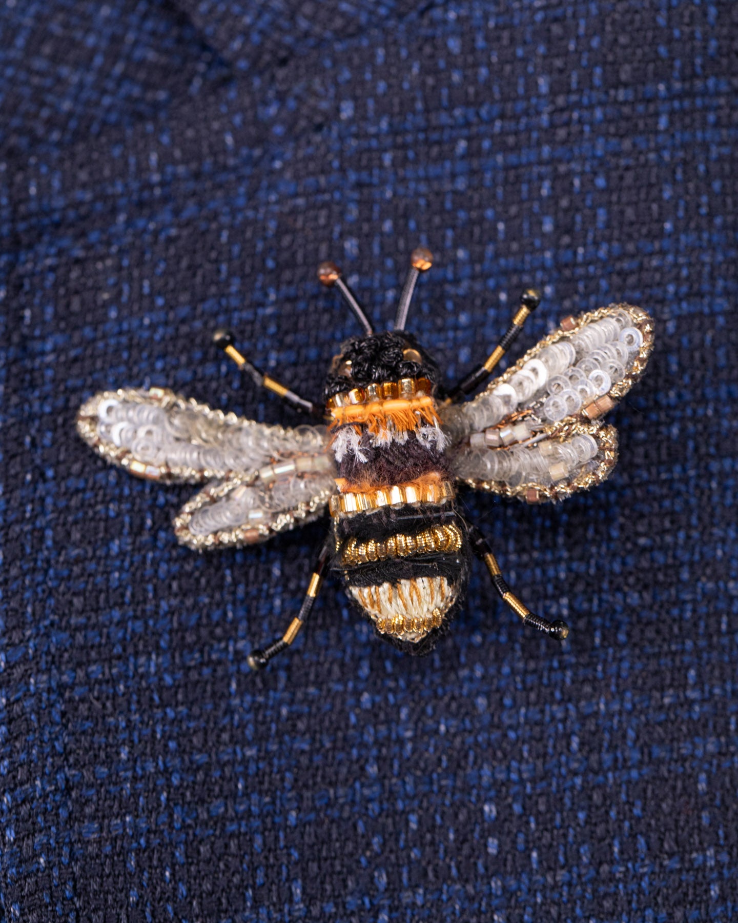 Bumble Bee Beaded Brooch Pin