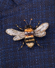 Bumble Bee Beaded Brooch Pin