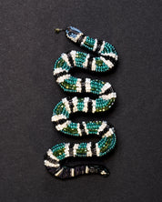 Banded Snake Beaded Brooch Pin