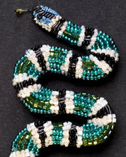 Banded Snake Beaded Brooch Pin