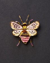 Bombus Bee Beaded Brooch Pin
