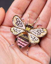 Bombus Bee Beaded Brooch Pin