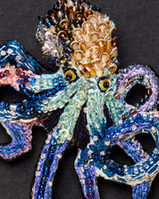 Day Octopus Beaded Brooch Pin